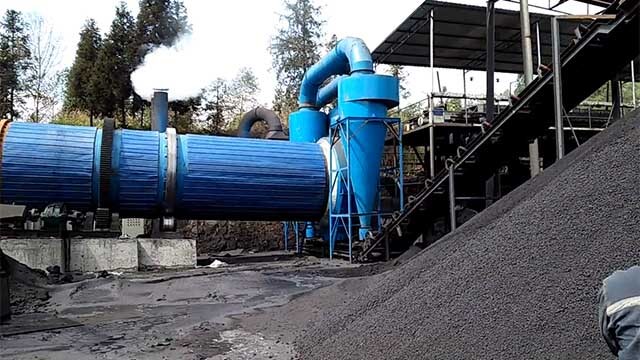 安徽淮南两套Φ2.4X25m煤泥烘干生产线现场